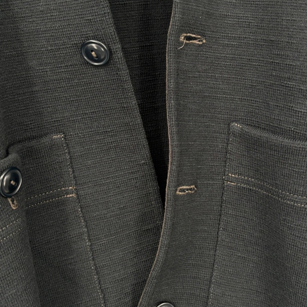 RRL Double RL Ralph Lauren Cardigan Sweater Jacket  M Crest Patch Black Military - Picture 5 of 8